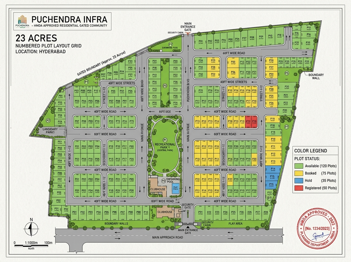 Puchendra Infra Master Layout Map